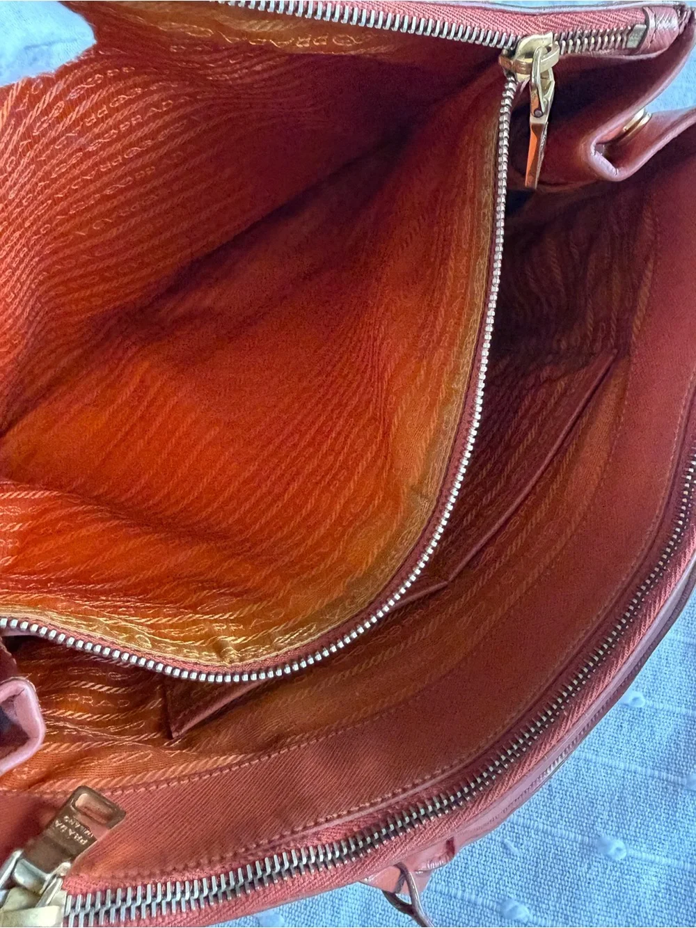 Prada Saffiano Leather bag in Burnt -Orange